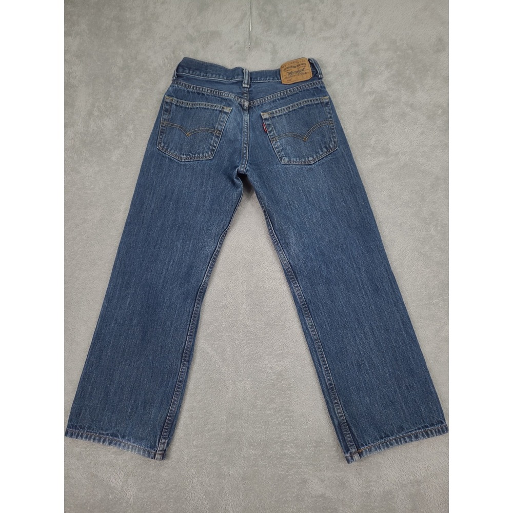 Levis 550 Jeans Boys Size 14R Regular Relaxed Fit Size 27x27 Blue Denim Kids - Picture 2 of 14